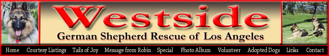 Westside German Shepherd Rescue of Los Angeles Banner
